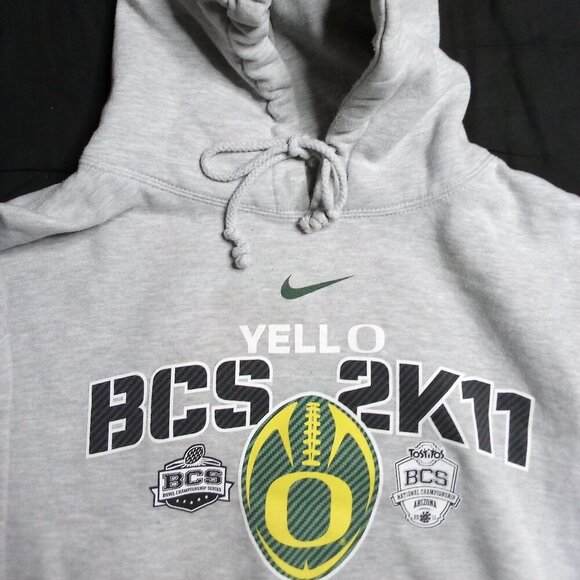 Nike Center Swoosh University of Oregon Ducks BCS 2011 Hoodie Sweatshirt, - Picture 1 of 7